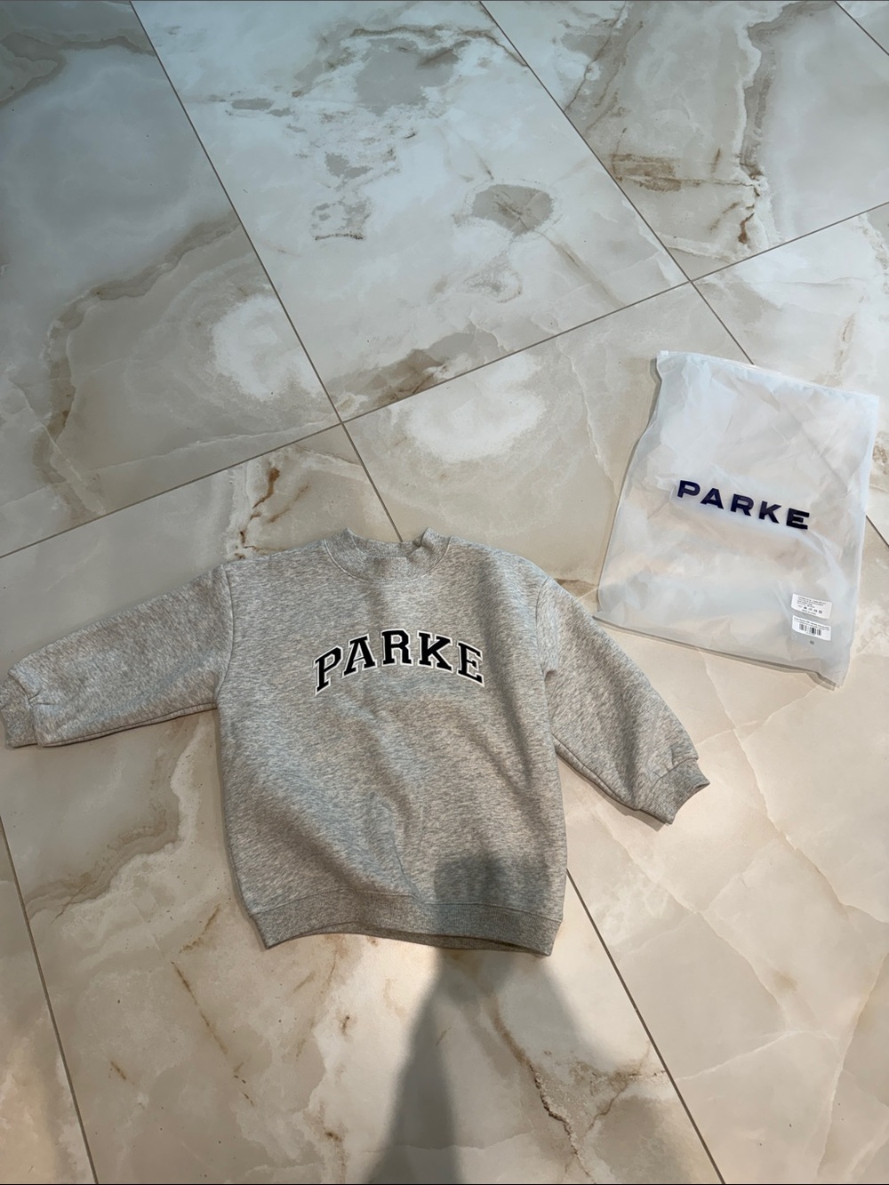 Parker Kids Grey Sweatshirt with Navy Logo